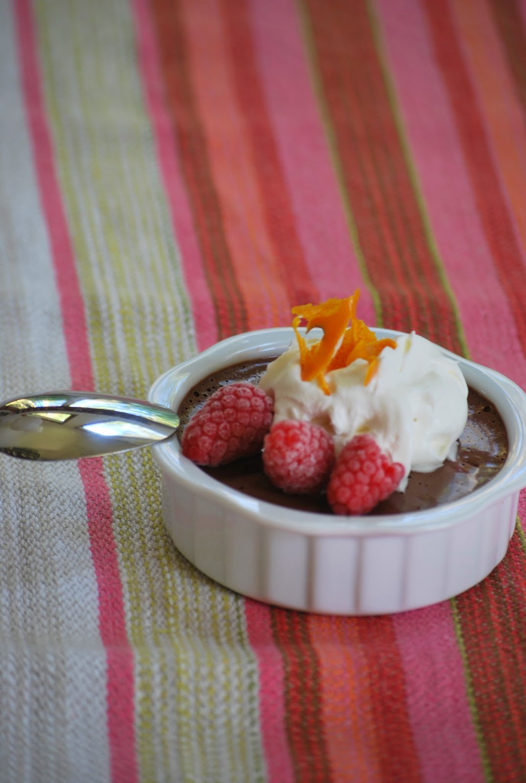 Off The Cuff Cooking OrangeRaspberry Pots De Creme