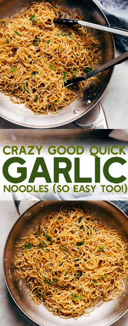 #Recipe >> CRAZY GOOD QUICK GARLIC NOODLES