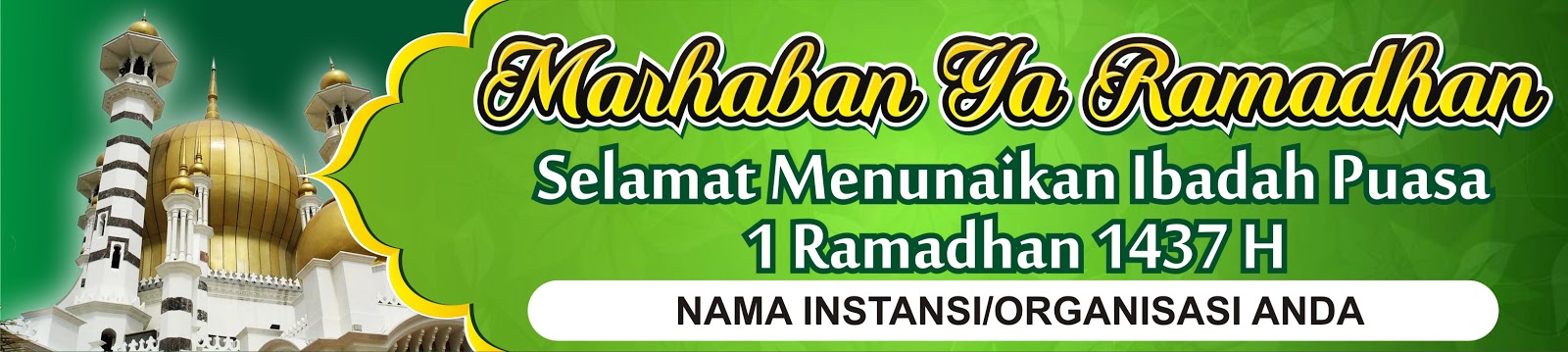 Spanduk Ucapan Bulan Ramadhan