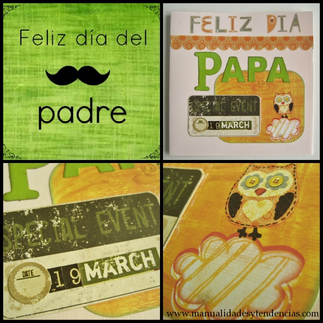 Scrapbooking Tarjeta día del padre / Father's day card / Carte fête des pères