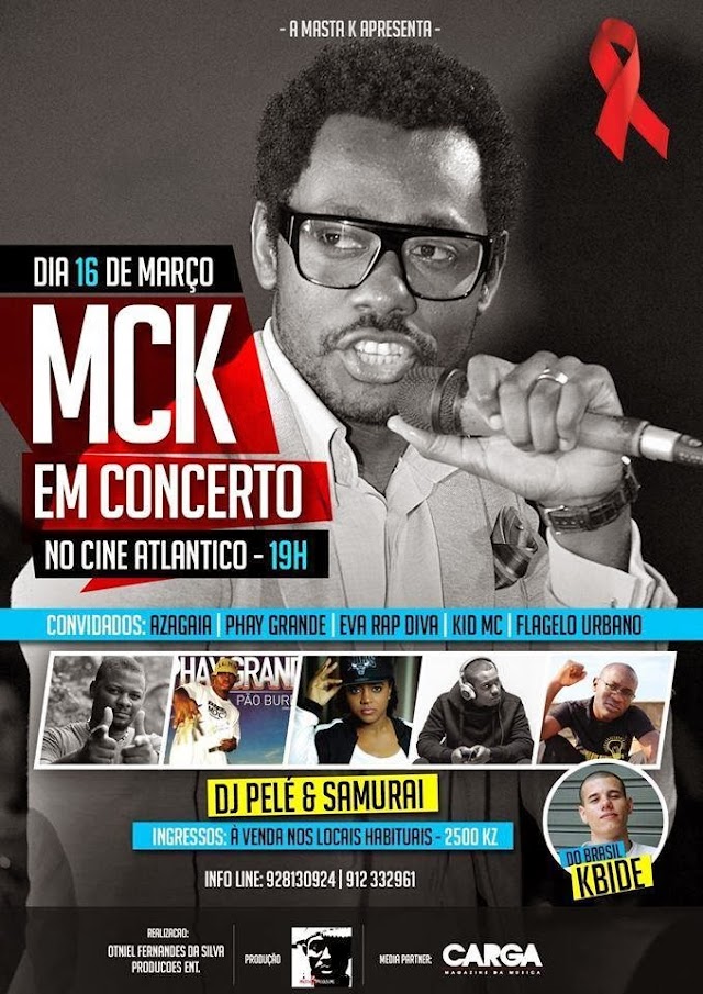 Mc-K Apresenta Cartaz de seu Show E Spot Video + Musica Dia 16 de Março no Cine Atlântico - (Evento)