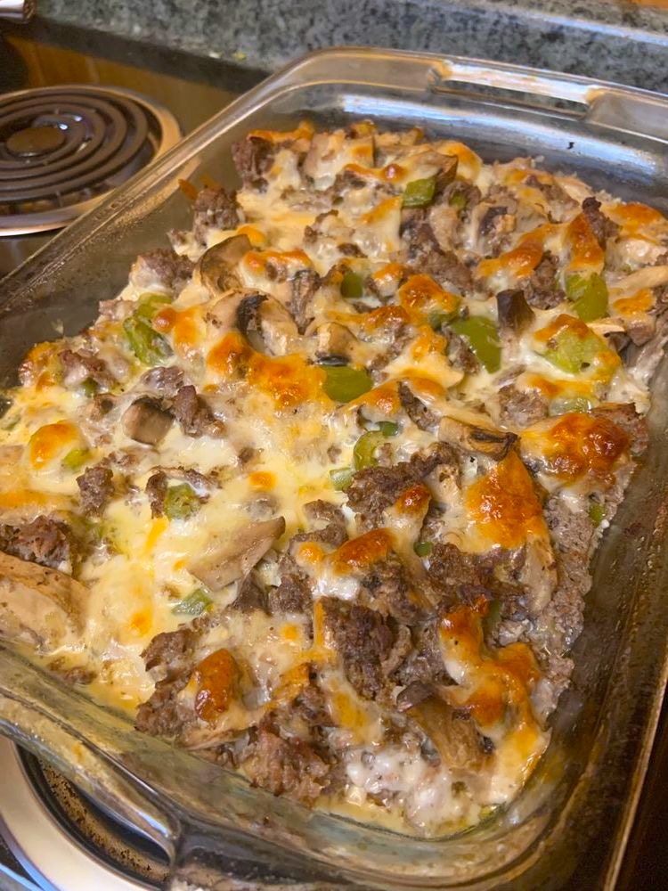 Keto LowCarb Philly Cheese Steak Casserole Keto Lovers Food