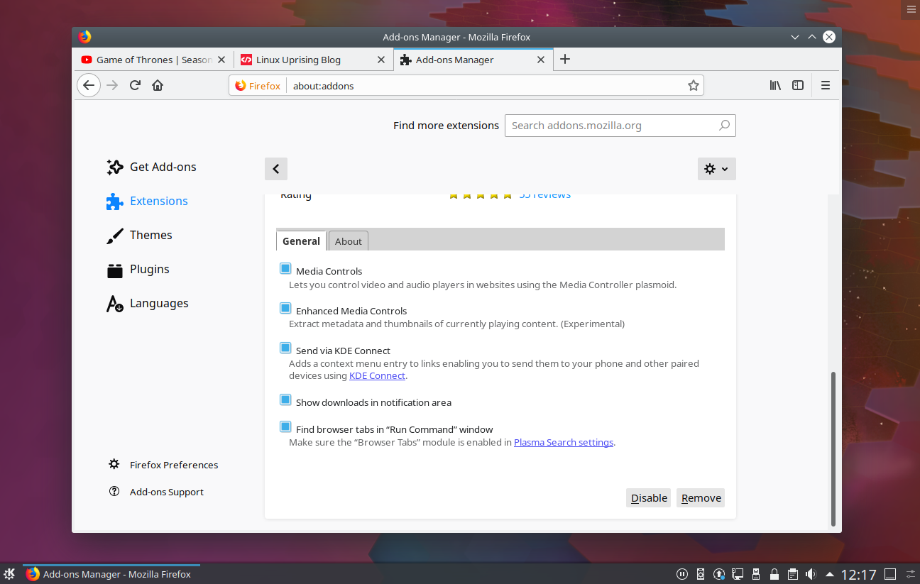 KDE Plasma Control Audio/Video Playing In The Browser Using Android Or Media Player Plasmoid