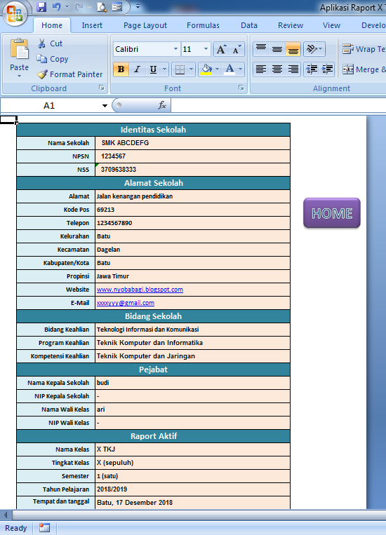 Aplikasi Excell Raport SMK Kurikulum 2013 Revisi 2018 Aplikasi Excell Raport SMK Kurikulum 2013 Revisi 2018