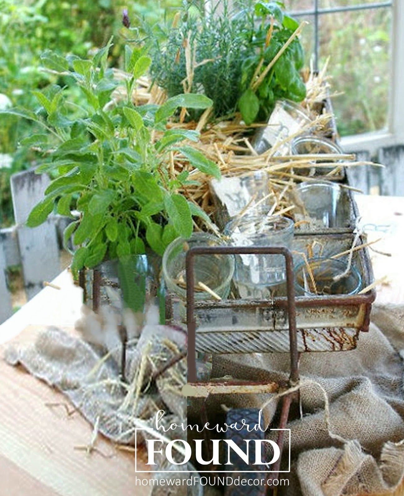 Salvaged Tabletop Herb Garden homewardFOUND decor