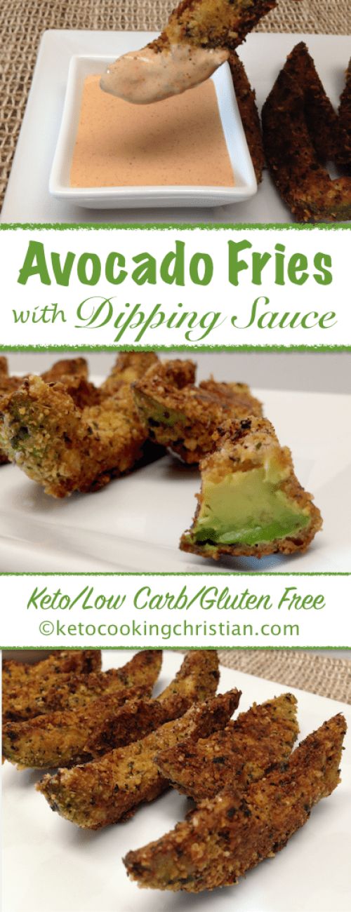 Avocado Fries with Dipping Sauce Keto, Low Carb & Gluten Free EAT