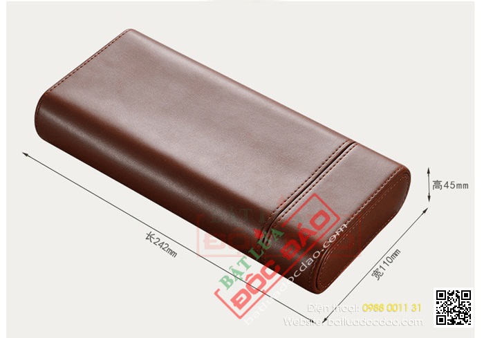 Bán bao da Cohiba đựng xì gà loại 3 điếu, màu nâu Bao-da-dung-xi-ga-cigar-4-dieu-cohiba-308b-2