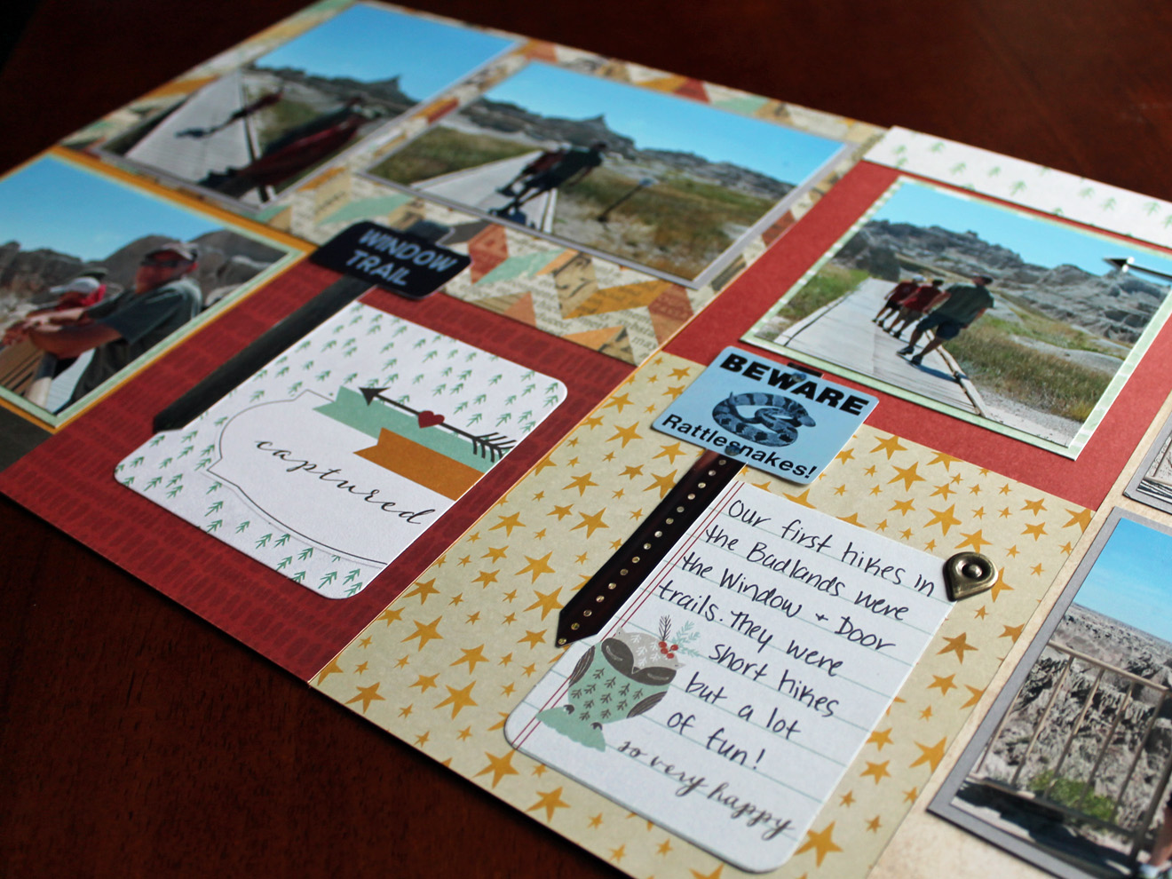 Adventure Scrapbooks Badlands National Park Hiking Scrapbook Layouts