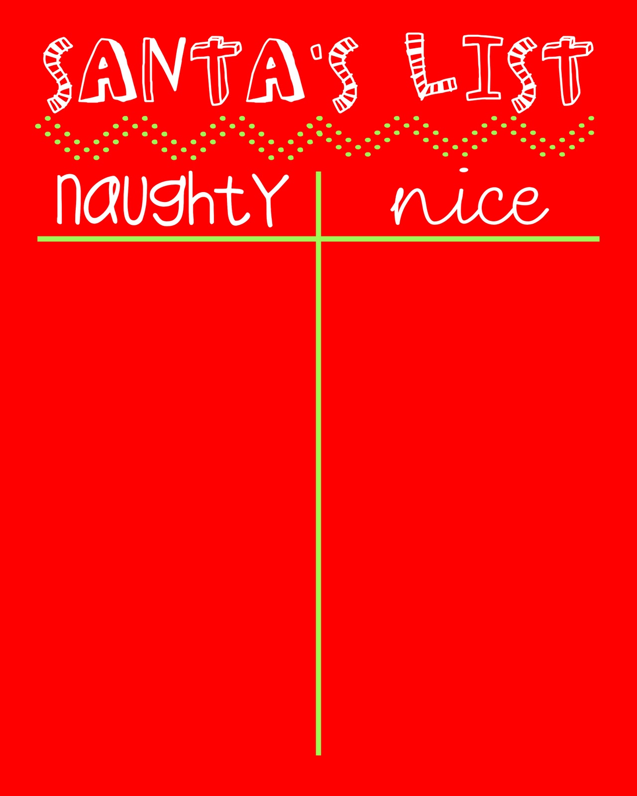 Elf Naughty Or Nice List Printable Free