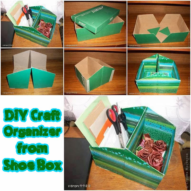 DIY Craft Organizer from Shoe Box