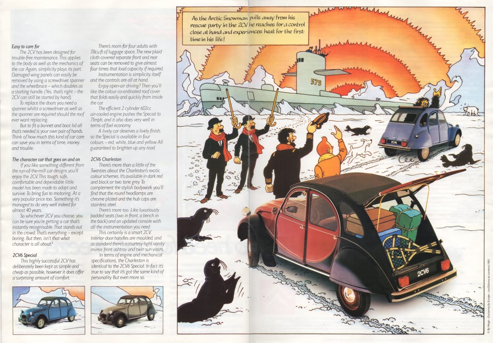 C.4370 CITROEN  catalogue les aventures de la 2 CV Tintin  1985 ? 