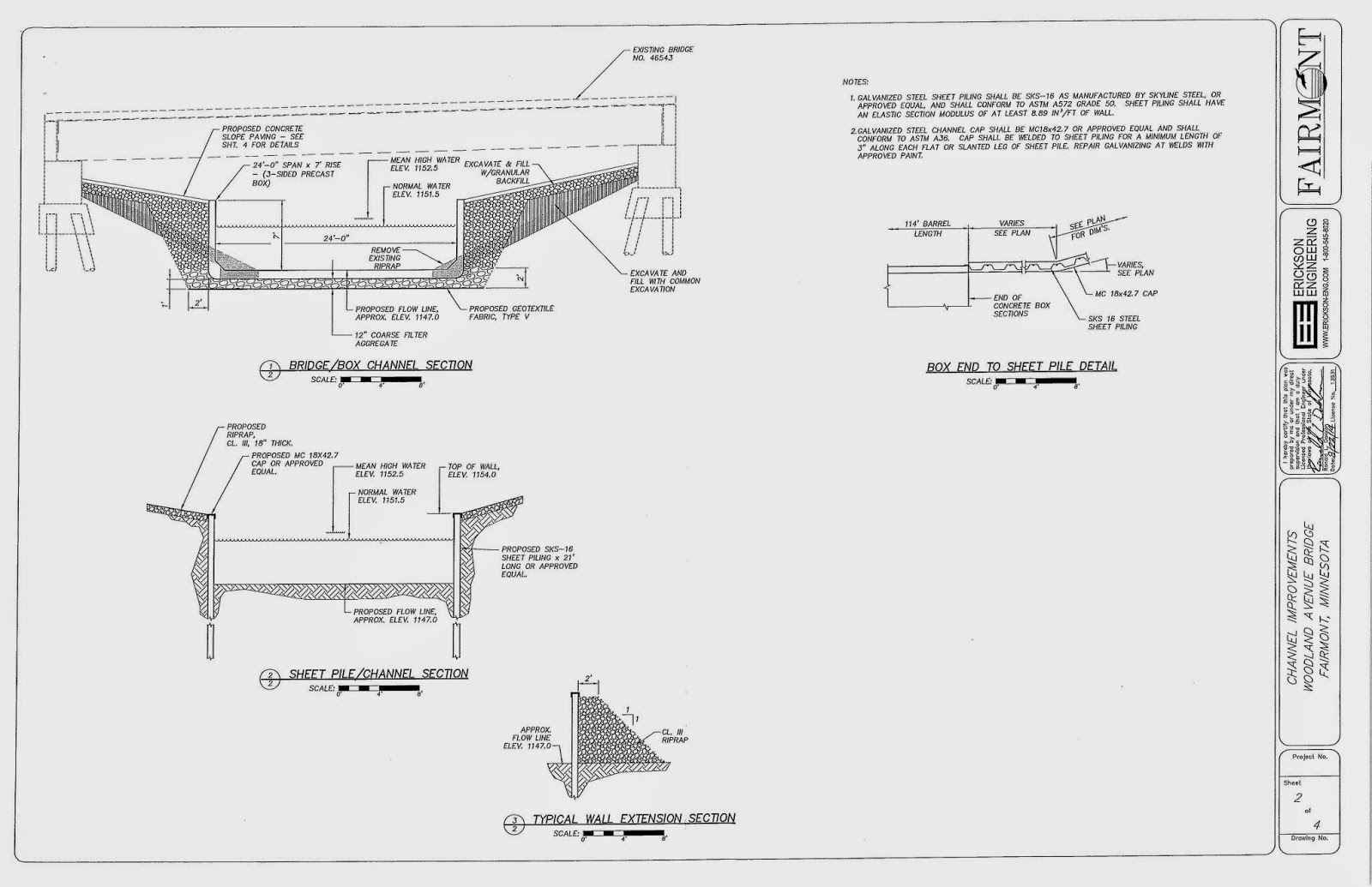 Fairmont MN Construction Updates Woodland Channel Construction