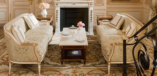 Tour the renovated romantic Ritz Paris Two French sofas in breathtaking romantic suite in renovated Ritz Paris
