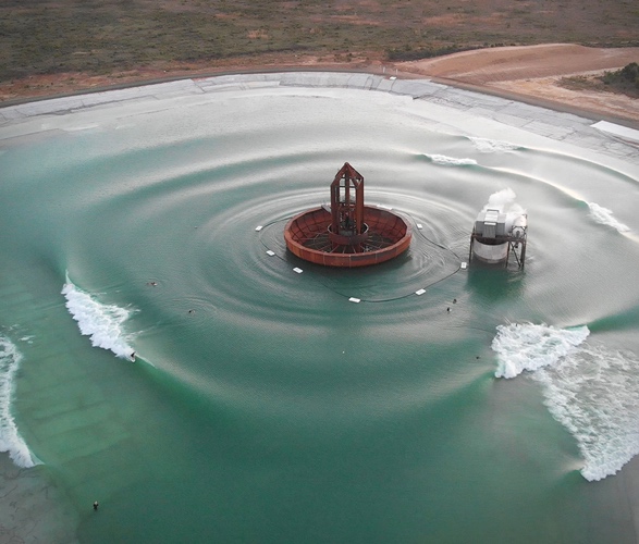 m e m o Surf Lake, a massive artificially made surfing wave pool in