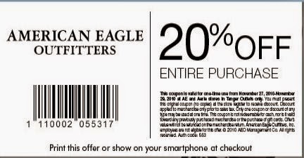 American Eagle Printable Coupons May 2018