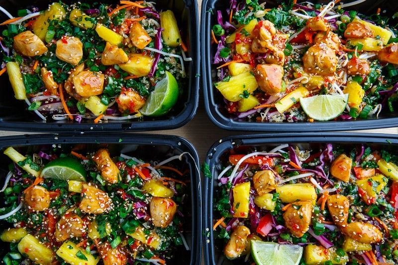 Thai Sweet Chili Chicken Buddha Bowls