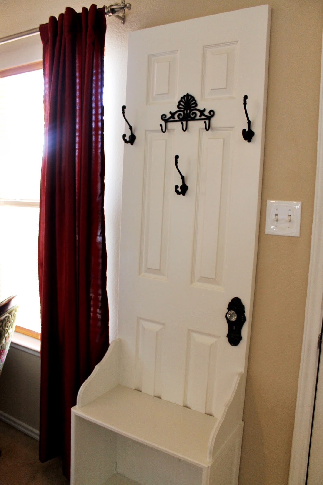HARMONizing DIY Hall Tree from Old Door