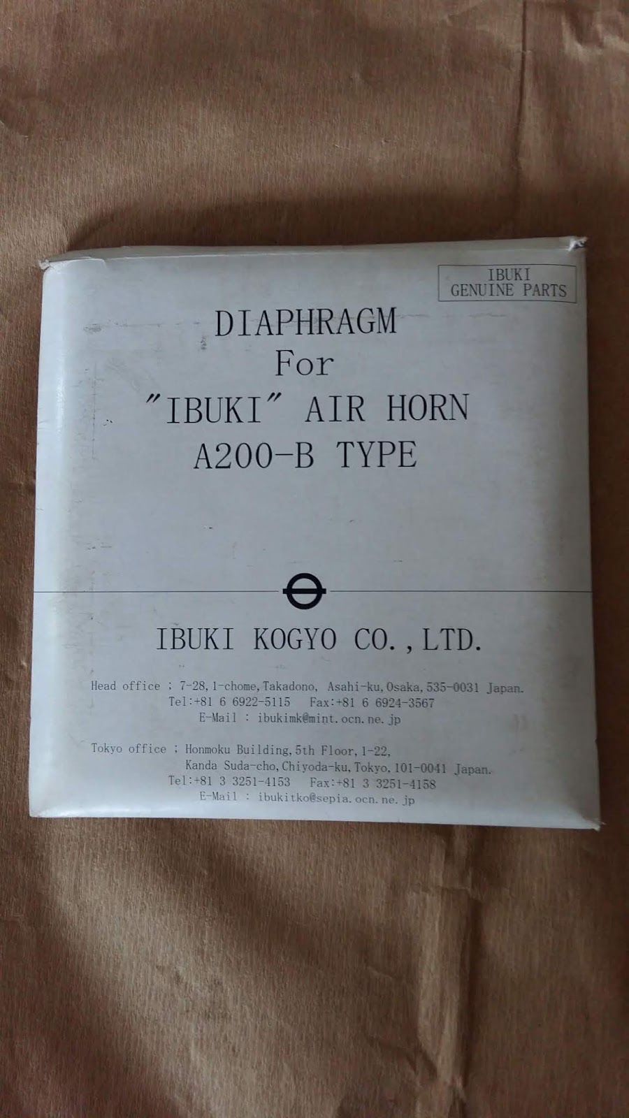 IBUKI AIR HORN DIAPHRAGM A200B TYPE Aeliya Marine