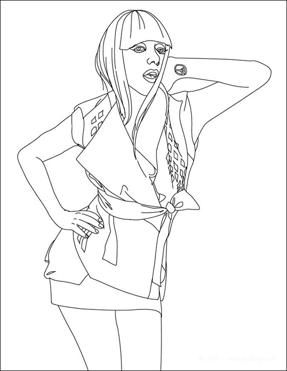 lady gaga coloring pages to print - photo #23