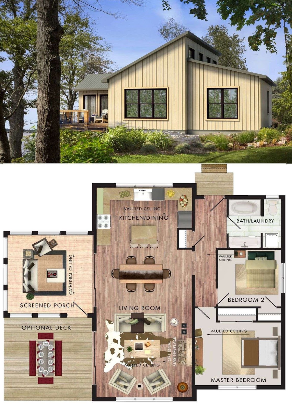 Planos de casas pequeñas - opciones de planificación y diseño - Plaza
