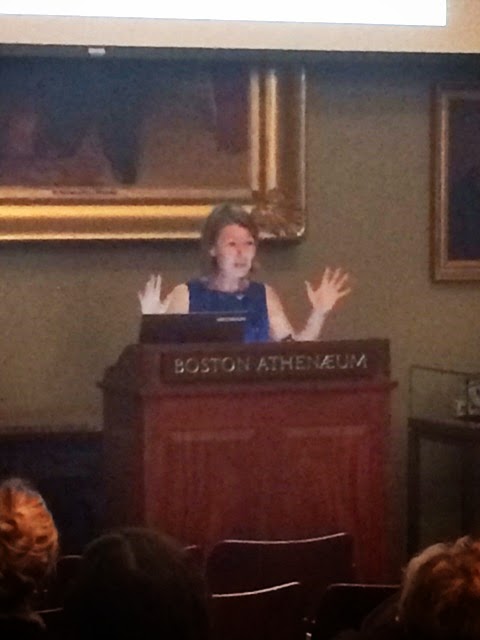 Abigail Carrol at the Boston Athenaeum with Mass Oyster Project