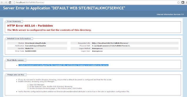 The Web server is configured not to list the contents of this directory