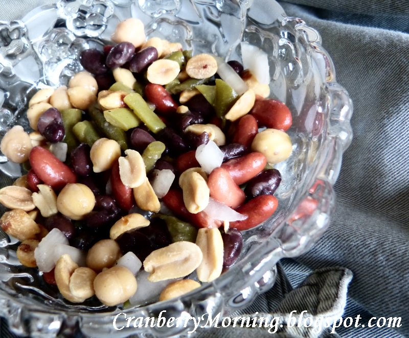 Cranberry Morning 4 Bean Salad, GF Recipe, Soluble Fiber