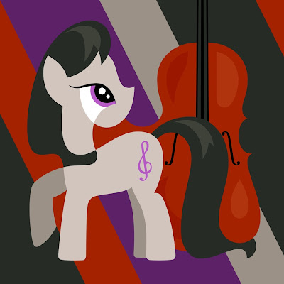 Semi-stylised picture of Octavia with her cello