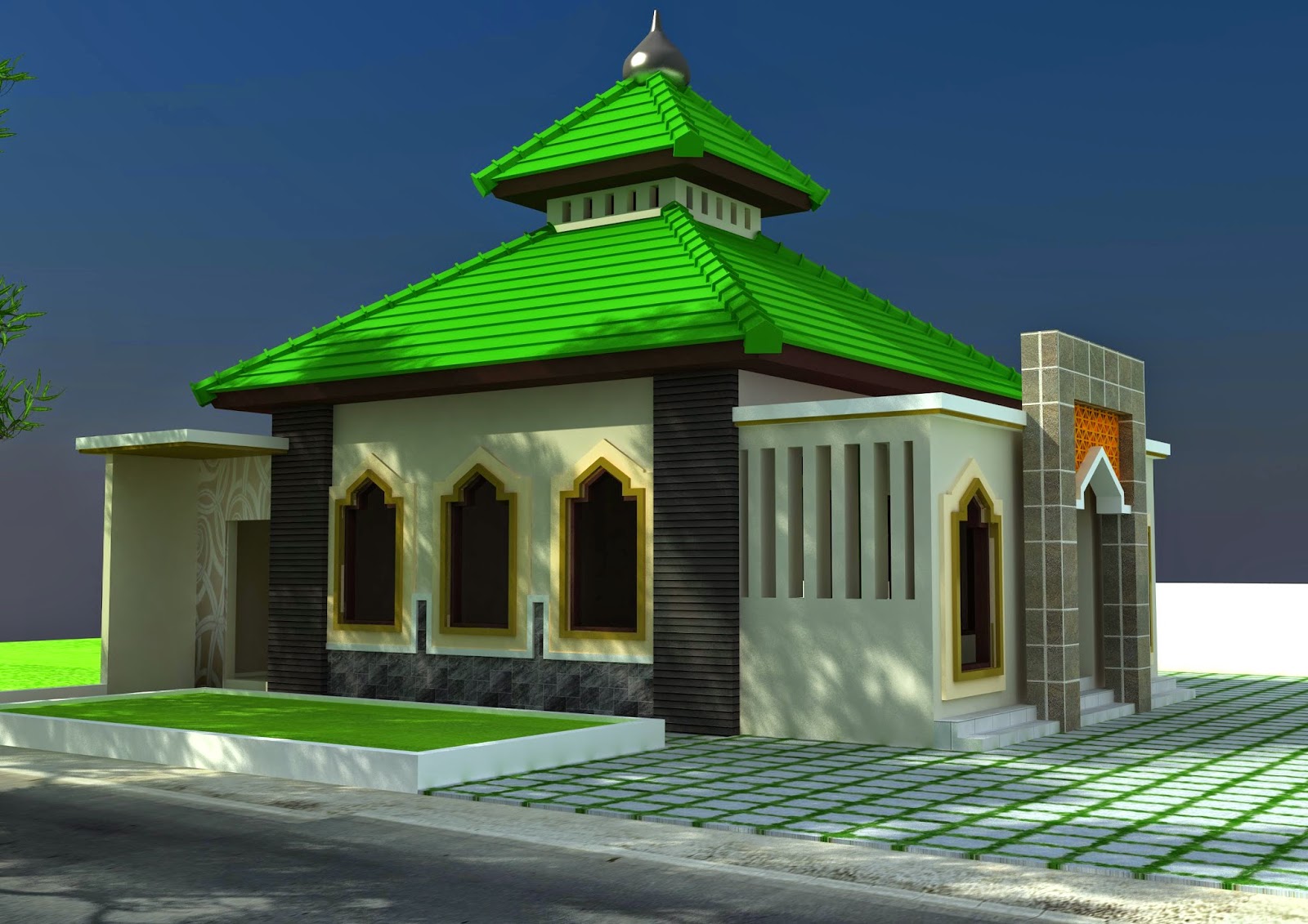 Model Desain Mushalla atau Ruang Ibadah Rumah Minimalis  