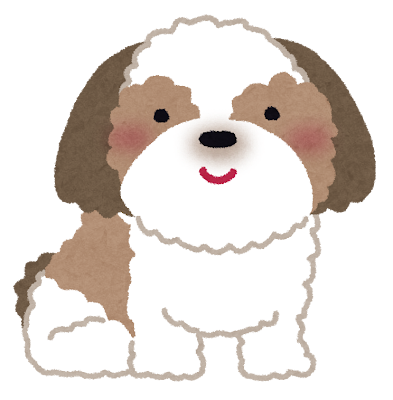 シーズーのイラスト（犬）