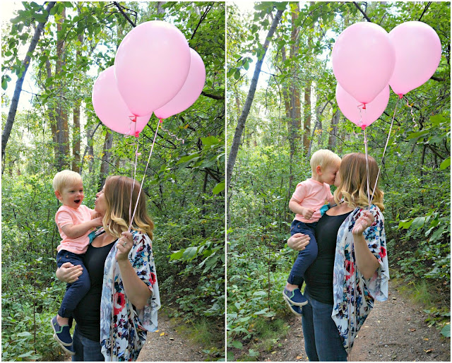 Baby Girl Gender Reveal with balloons