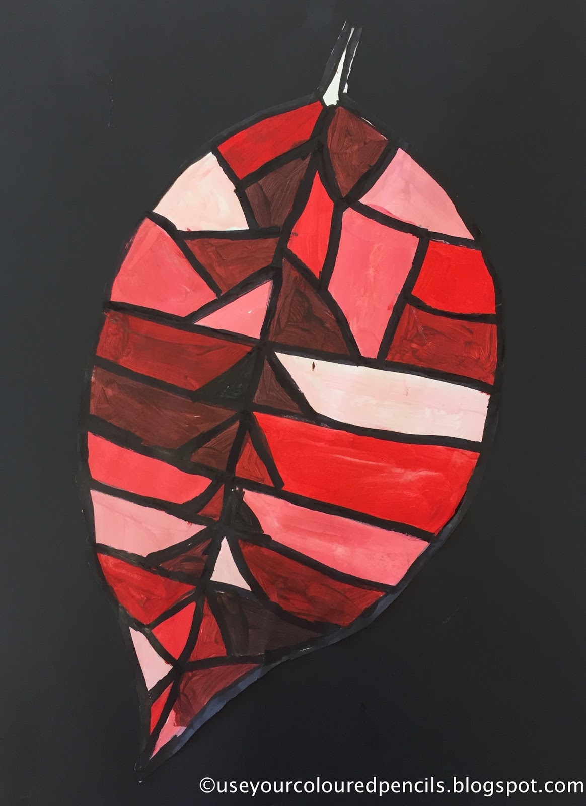 Use Your Coloured Pencils Leaf Paintings in Tints and Shades