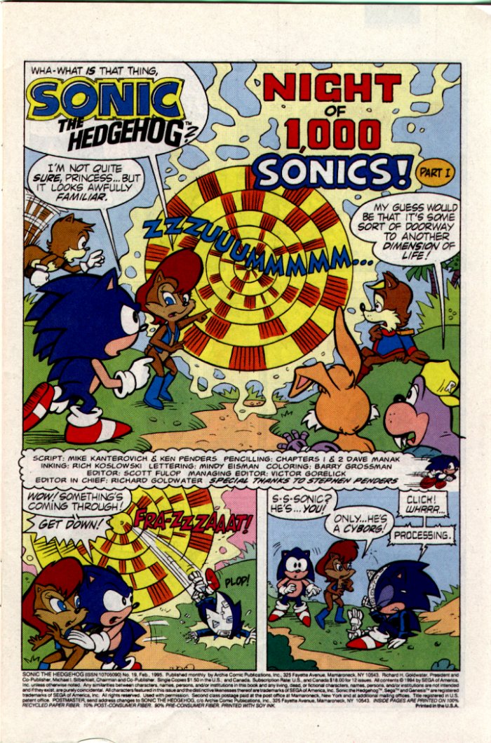 Read online Sonic The Hedgehog comic -  Issue #19 - 2