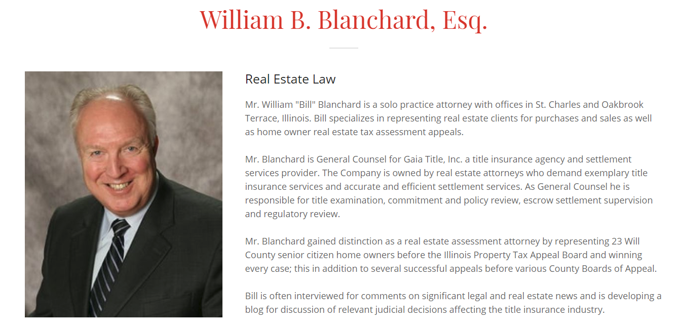 William B. Blanchard, Attorney at Law Real Estate Lawyer William