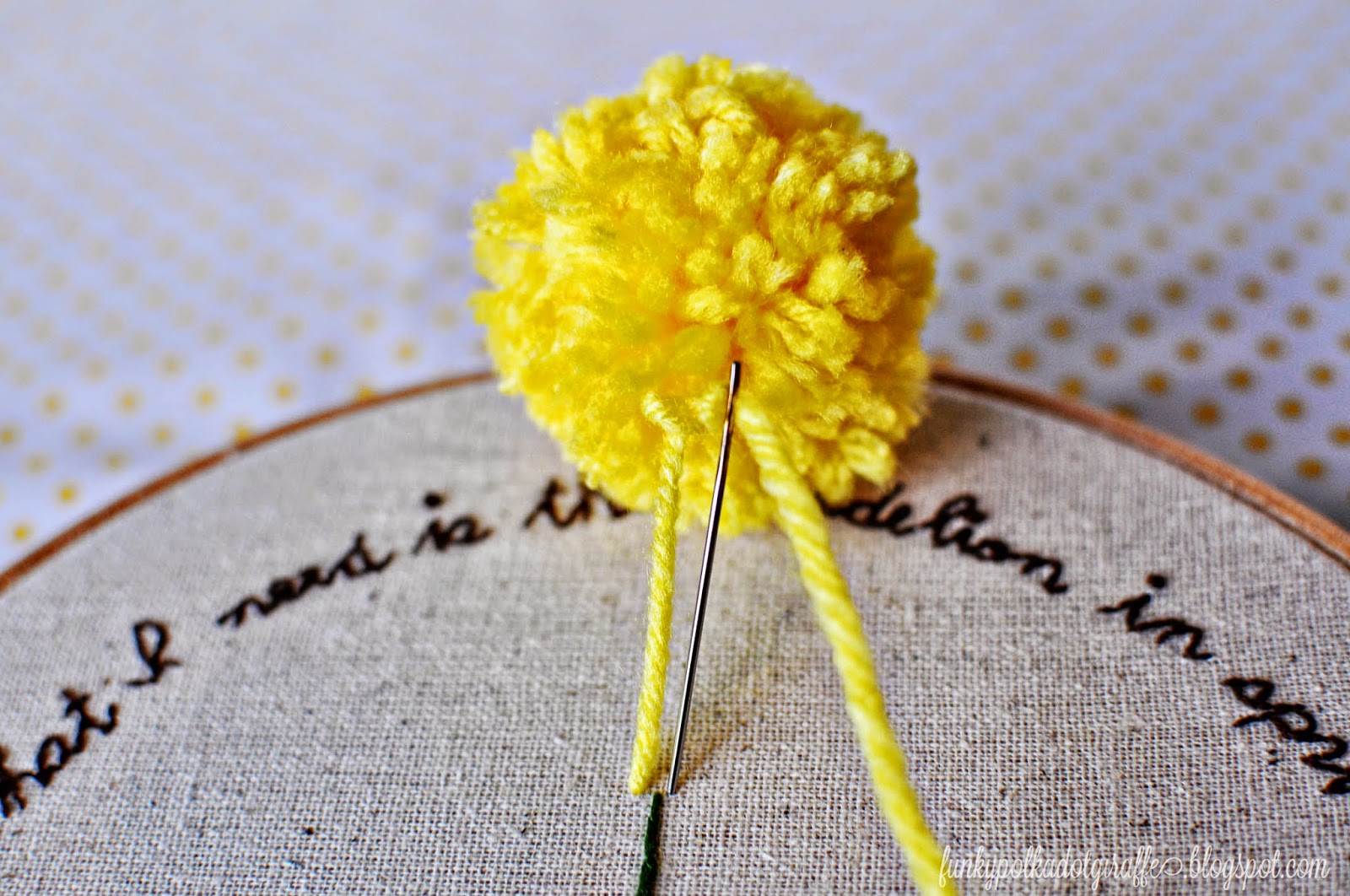 Funky Polkadot Giraffe Hunger Games Embroidery Hoop Art