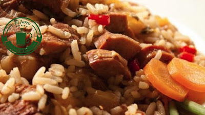 Guiso de arroz con pollo