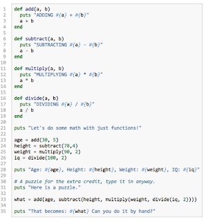 TESTHEAD: Exercise 21: Functions Can Return Something: Learn Ruby The ...