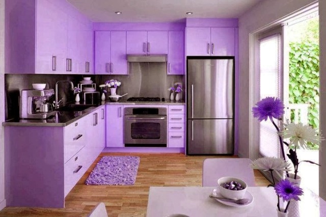 40 Inspirasi Desain Dapur Minimalis Warna Ungu Yang Indah ...