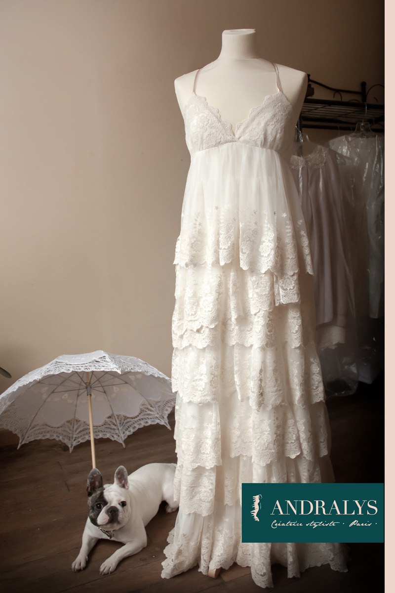 Robe de mariée bohème hippie Outlet