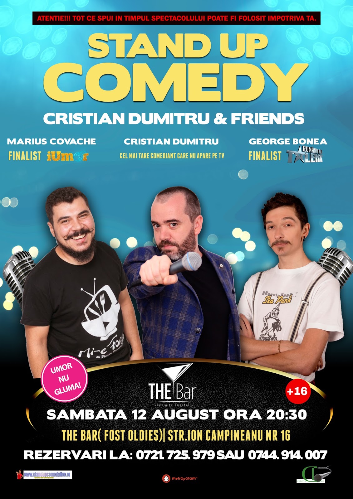 Stand-Up Comedy Bucuresti Sambata 12 august 2017 Stand-Up Comedy Bucuresti Sambata 12 august 2017