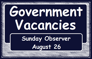 Government Vacancies on Sunday Observer (Aug 26)