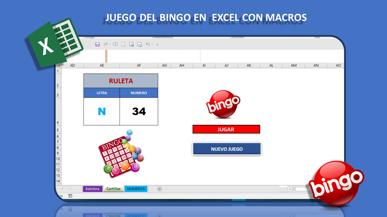 Juego del Bingo en Excel con Macros