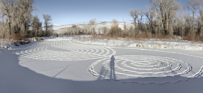 3.) 2011 - Hayden, Colorado. - No These Aren't Crop Circles, Wait Until You See What This Artist Does In The Snow.