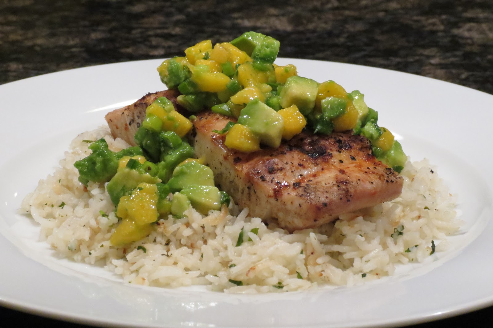 Dinner with the Welches Grilled Mahi Mahi over Coconut Lime Cilantro