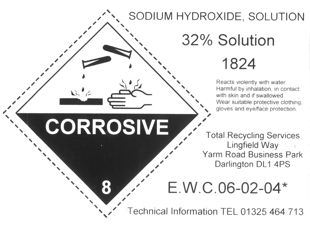 Class 8 corrosive Dangerous goods