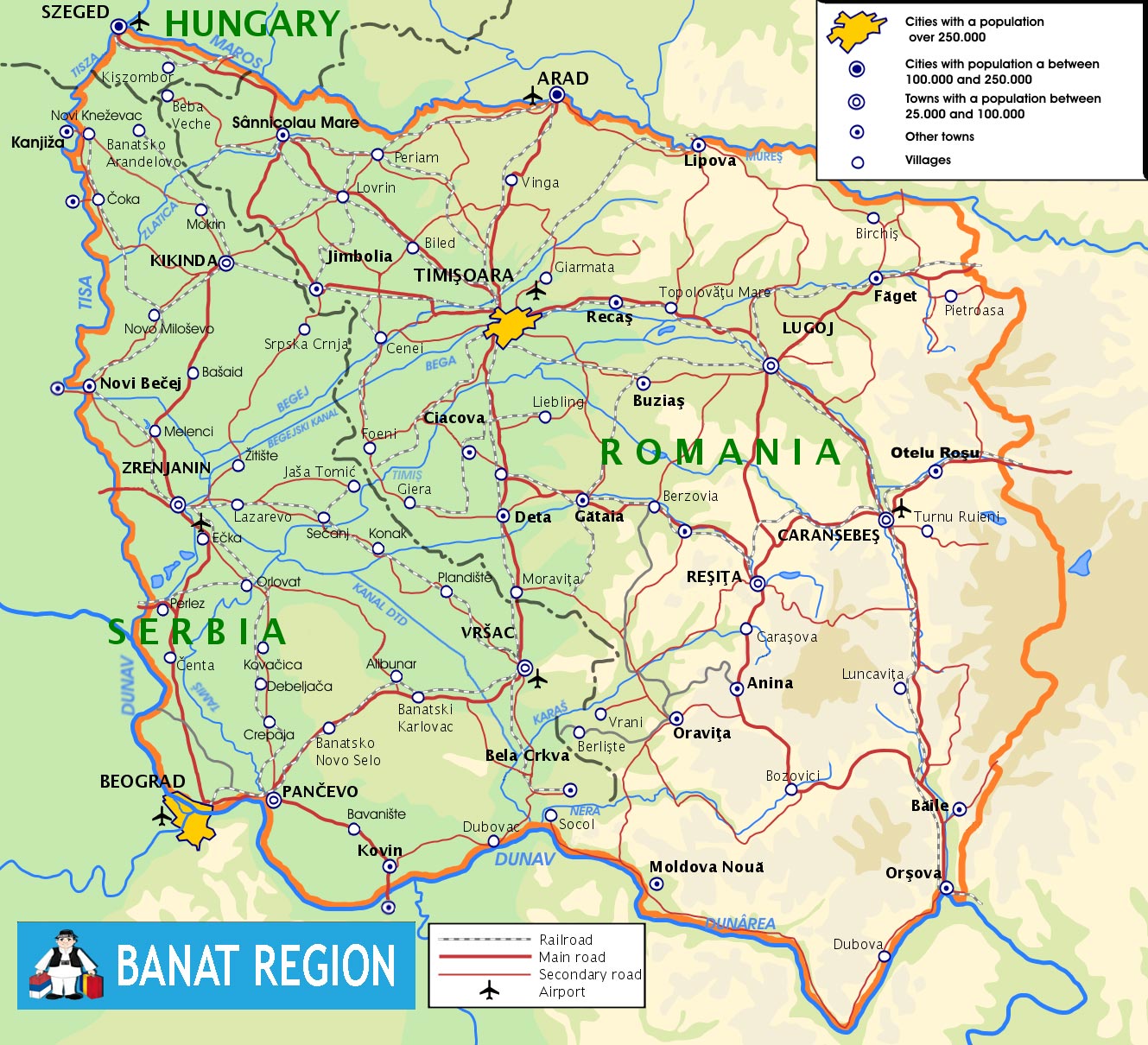 MAP BANAT REGION 