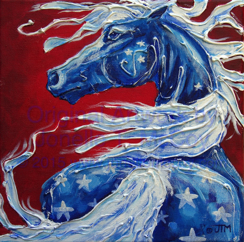 Western Art International Art by Oklahoma Abstract Contemporary Equine