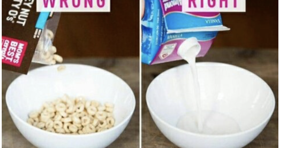Cereal before milk vs. milk before cereal Shiromiru