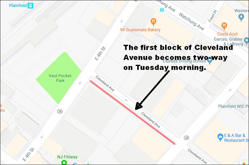 PLAINFIELD TODAY Cleveland Avenue two way Tuesday morning
