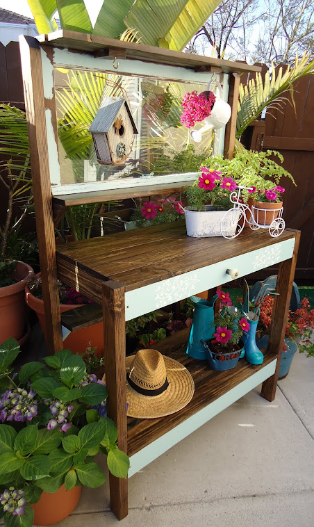 1930s Window Potting Table for Garden Themed Bridal Shower-SOLD